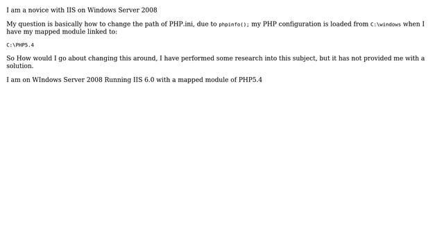 DevOps & SysAdmins: IIS Change PHP.ini location смотреть онлайн