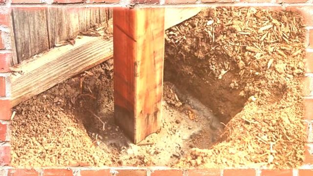 Установка деревянных столбов. Как установить деревянный столб