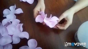 ГОРТЕНЗИЯ ИЗ ФОМА?|Мастер-класс светильника из фоамирана |