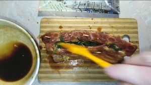 грудинка в горчично-медовом маринаде