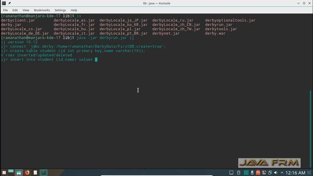 Apache Derby 10.12 Installation on Manjaro Linux 17 using Oracle JDK 7 смотреть онлайн