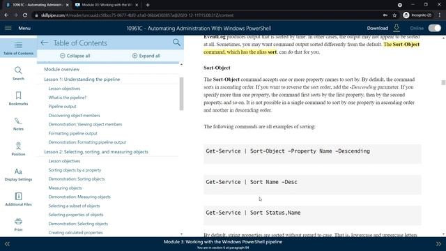 Module 03-Lesson 2.1: Selecting, Sorting, and Measuring Objects in PowerShell смотреть онлайн