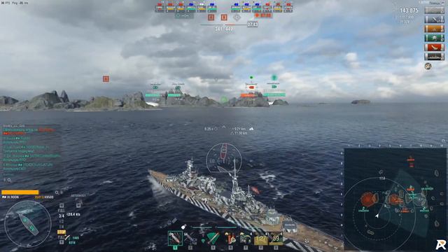 WoWS  Roon - пример правильной игры  Перки модули