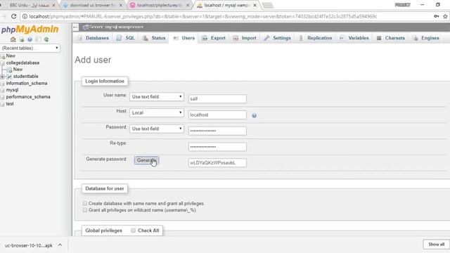 PHP TUTORIAL FOR BEGINNERS 5 CREATE USER IN PHPYMYADMIN смотреть онлайн