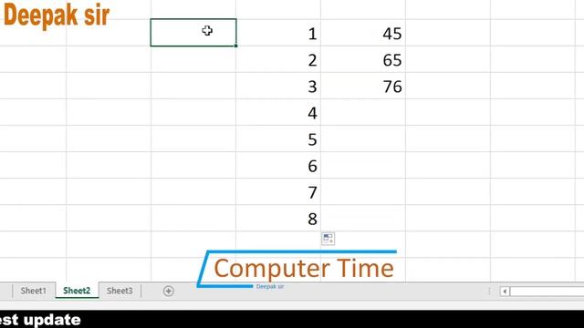Powerfull trick | Use of Pointer/cursor in Excel | computer time смотреть онлайн