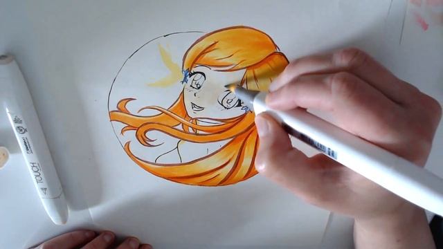 Inoue Orihime Bleach Speedpaint - Copics and touch tween markers смотреть онлайн