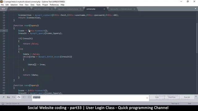 Social Website from scratch - Part 34 - User login Class | OOP PHP with MYSQL Database смотреть онлайн
