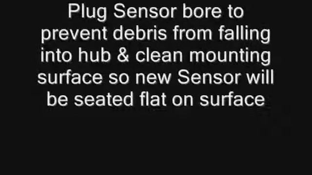 ABS Sensor Installation Video