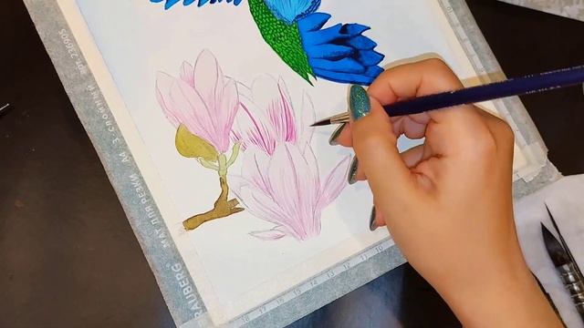 Магнолия акварелью смотреть онлайн