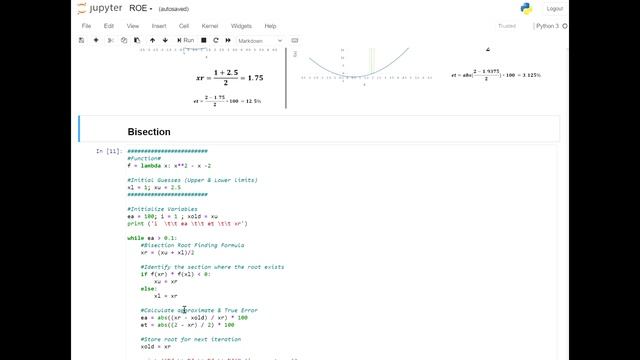 Bisection - Python Code смотреть онлайн