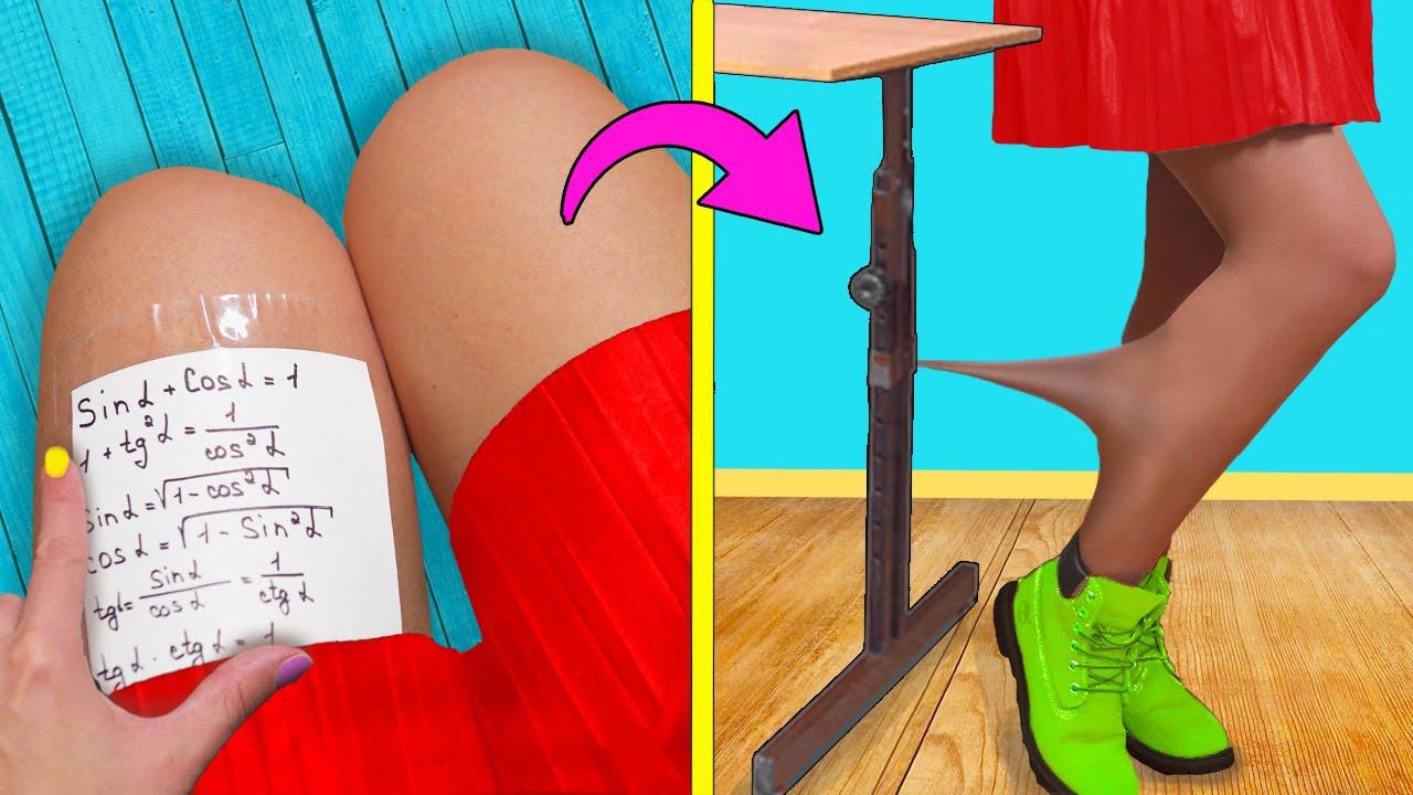 13 Школьных ЛАЙФХАКОВ! ШКОЛЬНЫЕ ХИТРОСТИ и вредные советы ИДЕИ для школы LIFE HACKS смотреть онлайн