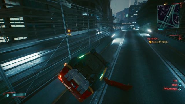 Cyberpunk 2077 -Car Glitch Teleports to the sky смотреть онлайн
