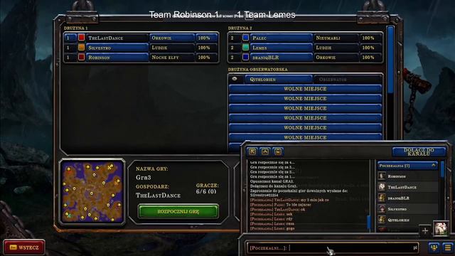 3v3 - PÓŁFINALY - Team Robinson vs Team Lemes - Warcraft 3 смотреть онлайн