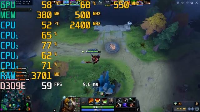 Intel Core 2 Quad Q6600 \ Nvidia Geforce 9500 GS \ Dota 2 \ low settings @720p смотреть онлайн