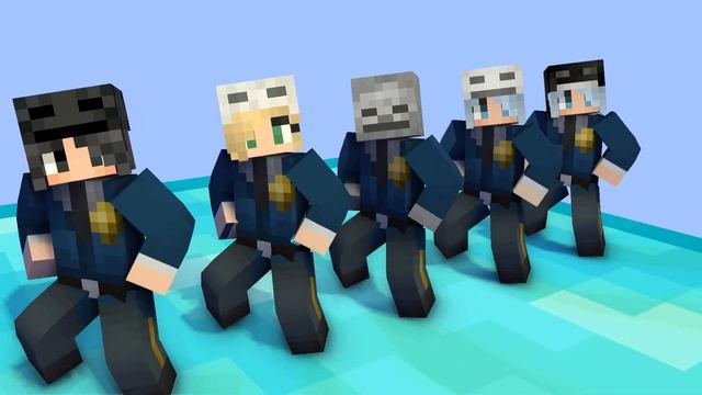 MONSTER SCHOOL : GANGNAM STYLE POLICE SKELETON FAMILY - MINECRAFT ANIMATION смотреть онлайн