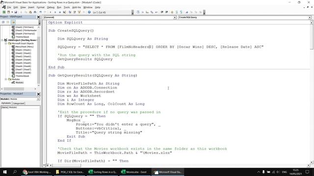 Excel VBA Introduction Part 58.2 - SQL for Excel Files - Sorting Rows in a Query смотреть онлайн