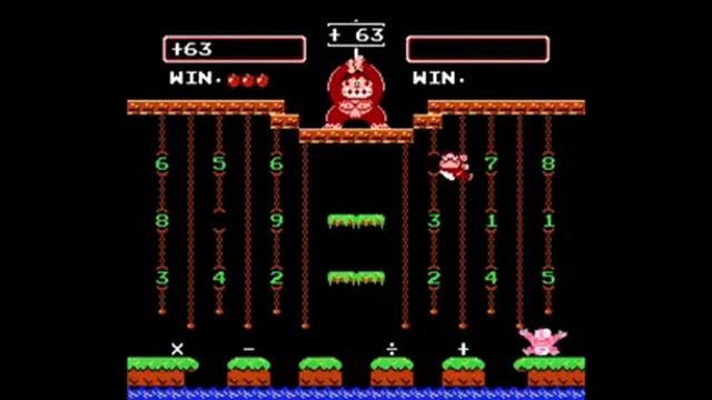 Donkey Kong Jr. Math (NES) (Game A) Speedrun in 1:32 (World Record) смотреть онлайн