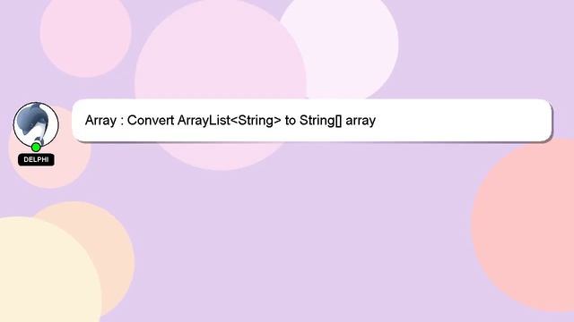 Array : Convert ArrayList String to String[] array смотреть онлайн