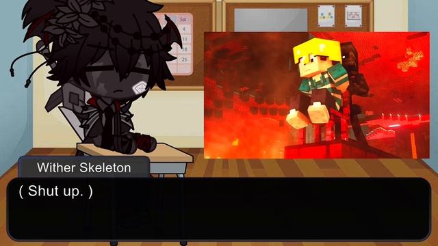 Mobs react to Wither Skeleton Rap // Gacha club Minecraft Reaction // Requested смотреть онлайн