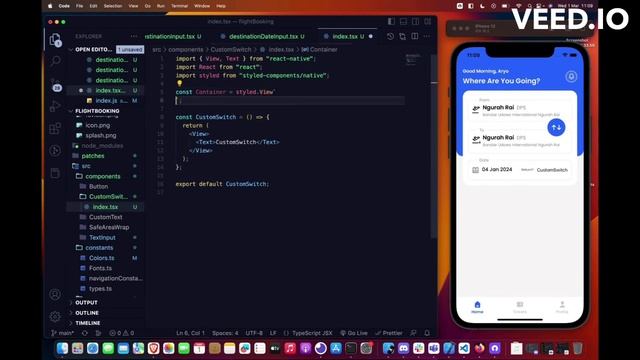 Flight booking UI - Mobile App Dev | React Native Expo | styled-components(Speed Code) PART 1 смотреть онлайн