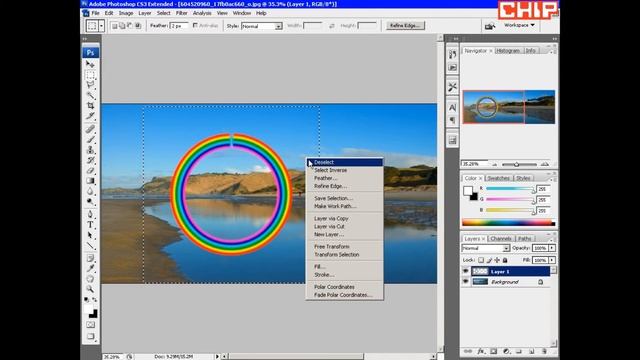 Радуга в PhotoShop смотреть онлайн