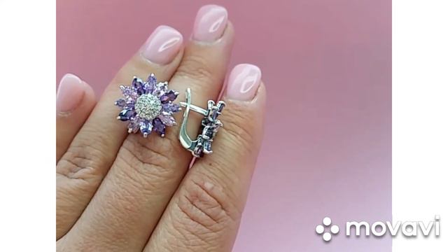 Срібні кульчики Гербера арт.04-С22409/2 смотреть онлайн