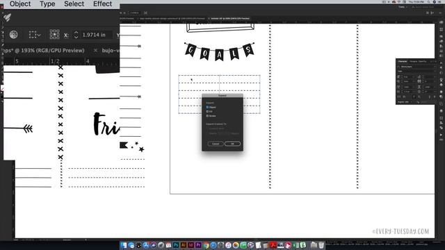 Create a Bullet Journal Weekly Planner Design in Illustrator смотреть онлайн