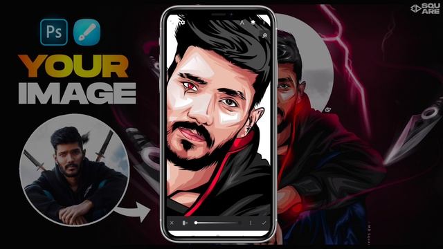 Edit your image into Anime in Photoshop and Infinite Design || Vector art tutorial смотреть онлайн