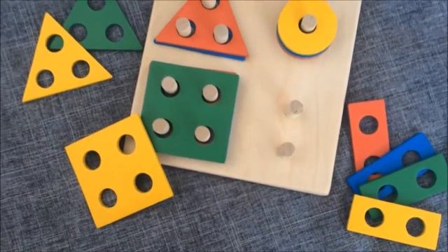 ????Сложная пирамидка "Геометрик" - разноплановая развивающая игрушка из дерева???? смотреть онлайн