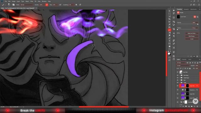 Anime Sketch Glow in Photoshop | Speed Art смотреть онлайн