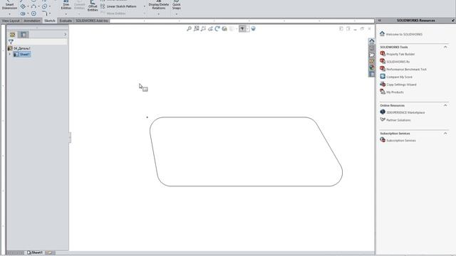 04 Размеры от радиусных скруглений на чертежах в SolidWorks смотреть онлайн