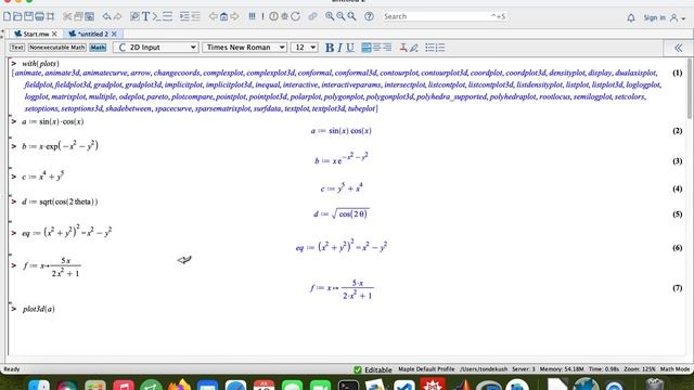 How to plot 3d, implicit, polar plot and normal graphs using Maple смотреть онлайн