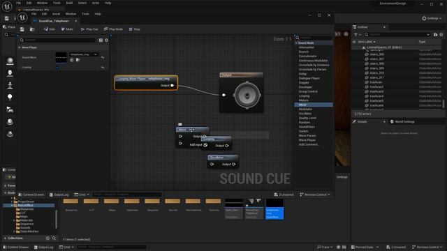 UE5: How To Add And Use Sound Wav And Sound Cues To Create Environment Sounds In Unreal Engine 5