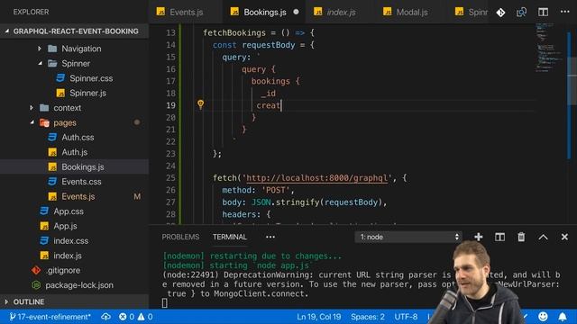 #18 Bookings | Build a Complete App with GraphQL, Node.js, MongoDB and React.js смотреть онлайн