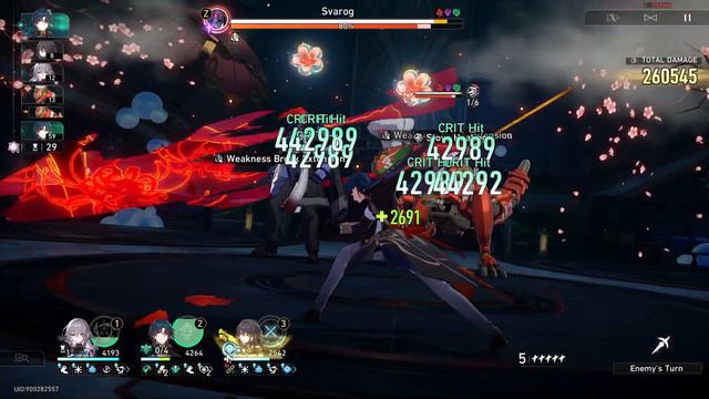 3 Man Team Blade, 0 Cycle Clear VS Svarog, MoC 11, Team 1 | Honkai: Star Rail смотреть онлайн