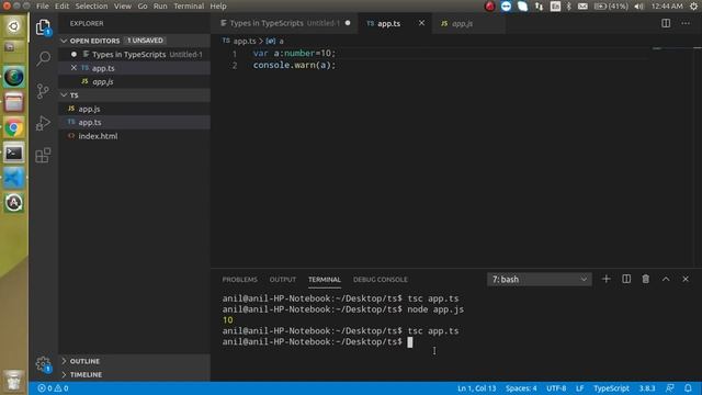 TypeScript Hindi tutorial #5 Types | number | string etc смотреть онлайн