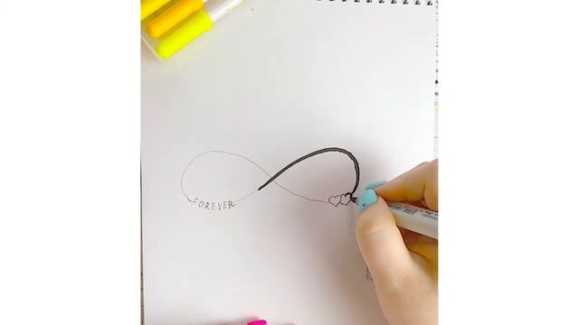 Как нарисовать символ бесконечности и дружбы Легкие рисунки для срисовки для начинающих смотреть онлайн