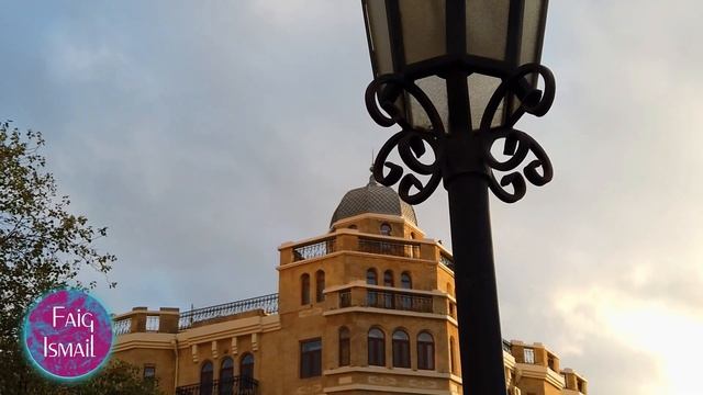 Осенний город Баку улица Хагани