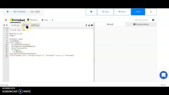 Basic Genetic Algorithm and Neuron code in Python смотреть онлайн