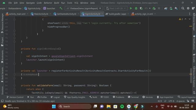 Login With Google Firebase Authentication in android studio || Kotlin смотреть онлайн