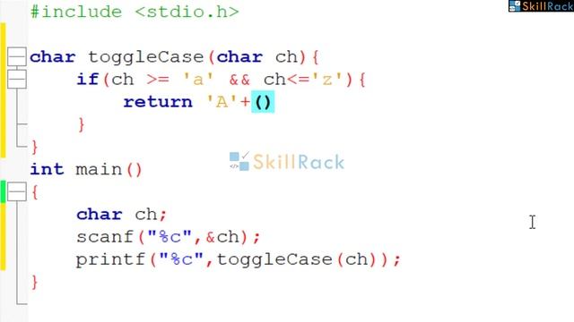 Toggle the case of an Alphabet or a character смотреть онлайн