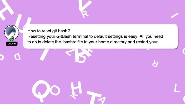How to reset git bash? смотреть онлайн