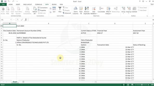 HOW TO CONVERT FORM 26AS TEXT FILE TO EXCEL FILE | 26AS TEXT TO EXCEL | Smarter Day2Day смотреть онлайн