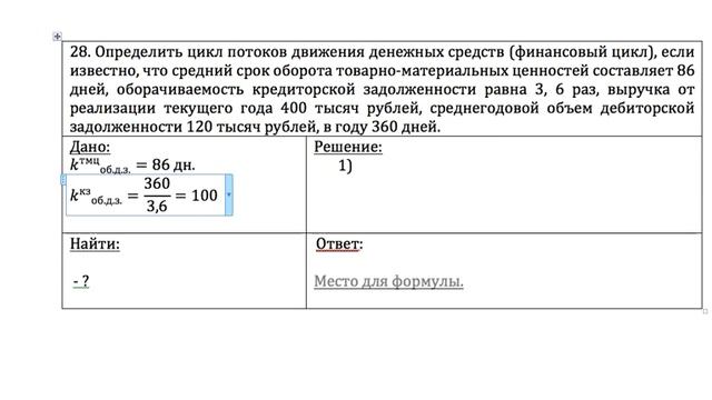 Решение задачи по краткосрочной финансовой политике (Г-ГЭ-НИУВШЭ-2011-В-1-28) смотреть онлайн