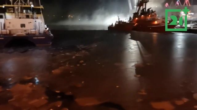 Кольский залив в Мурманске замерз смотреть онлайн