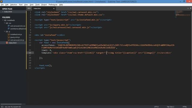 Instagram: Criar Feed de Posts com HTML e Javascript смотреть онлайн