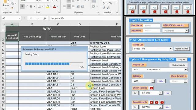 How to Export Projects from Excel 2016 to Primavera - Lanuage English смотреть онлайн