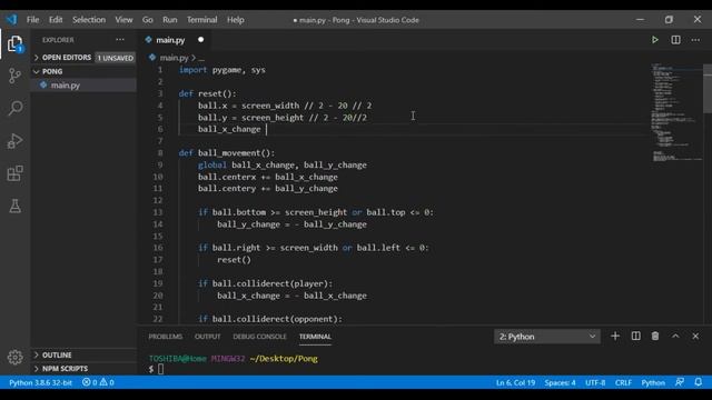 Pygame Tutorial. Pong game #6 смотреть онлайн
