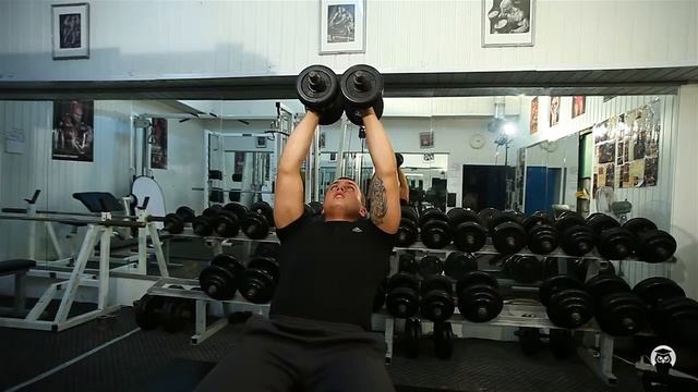 Жим лежа под углом 45 с гантелями смотреть онлайн