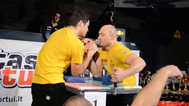 Universal Cup 2014-2 FINAL -90 kg -Erikas Stonkus VS Ainars Tukmanovs 2 -RIGHT HAND смотреть онлайн